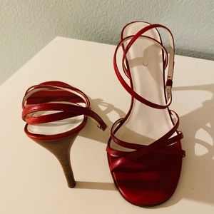 Aldo Red Strappy High Heel Sandals